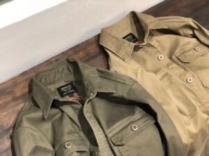 New American cargo shirt jackets heavy cotton crisp style shirt 40