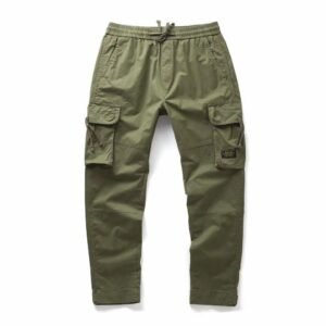 military style retro cargo tight twill micro elastic loose cargo pants 35