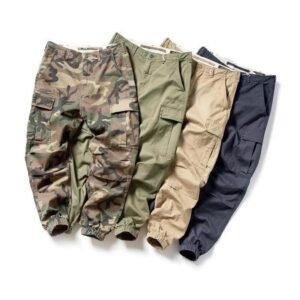 zipper overalls classic tooling pockets cotton fabric retro joggers 33