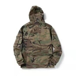 #0246 Multi bag jacket cotton herringbone diagonal gauze fabric field stormsuit style Hooded Jacket 29
