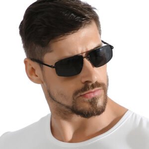 JM0009#TR90 UV400 MEN'S FASHION mental frame polarized sunglasses outdoor stylish 38