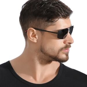 JM0009#TR90 UV400 MEN'S FASHION mental frame polarized sunglasses outdoor stylish 37