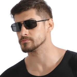JM0009#TR90 UV400 MEN'S FASHION mental frame polarized sunglasses outdoor stylish 36