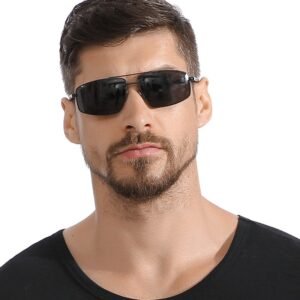 JM0009#TR90 UV400 MEN'S FASHION mental frame polarized sunglasses outdoor stylish 35