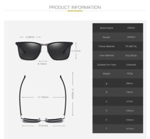 P26###TR90 UV400 MEN’S FASHION mental frame polarized sunglasses outdoor stylish 34