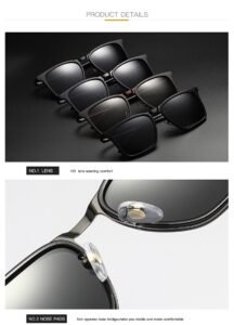 P26###TR90 UV400 MEN’S FASHION mental frame polarized sunglasses outdoor stylish 40