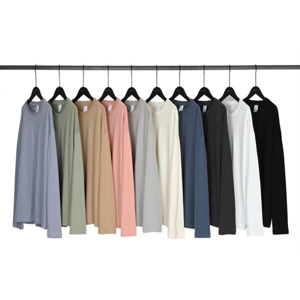 pure cotton plain long sleeve TEE 220g 10