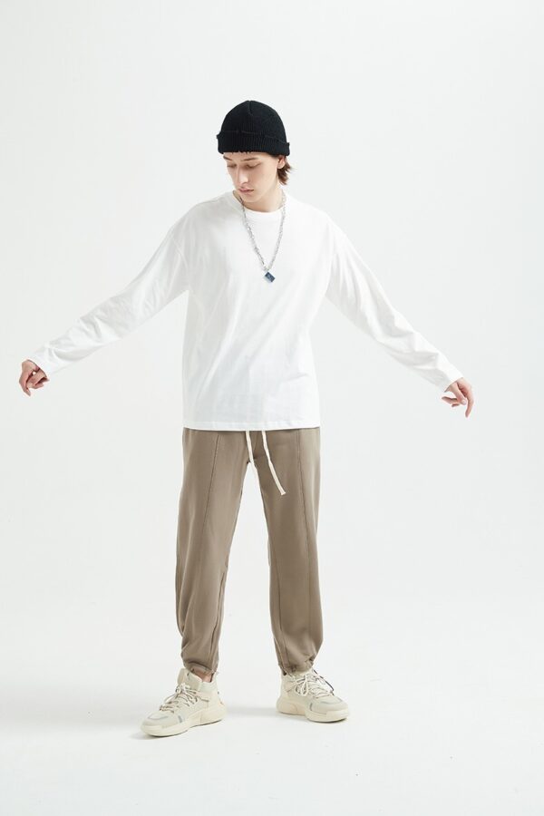 pure cotton plain long sleeve TEE 220g 12