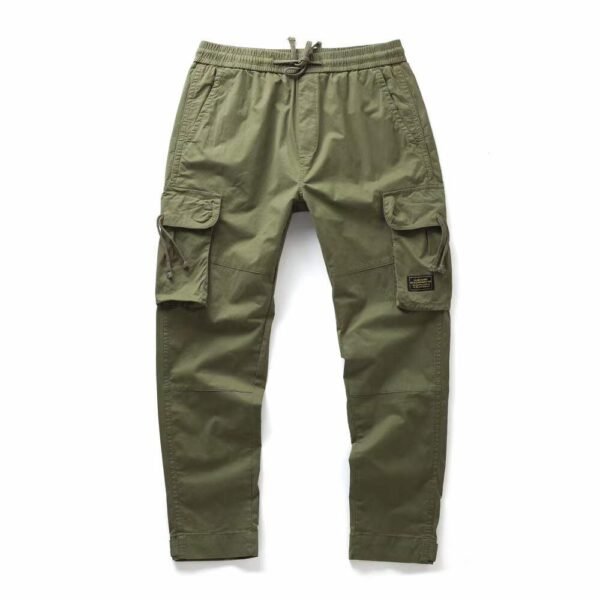 military style retro cargo tight twill micro elastic loose cargo pants 19