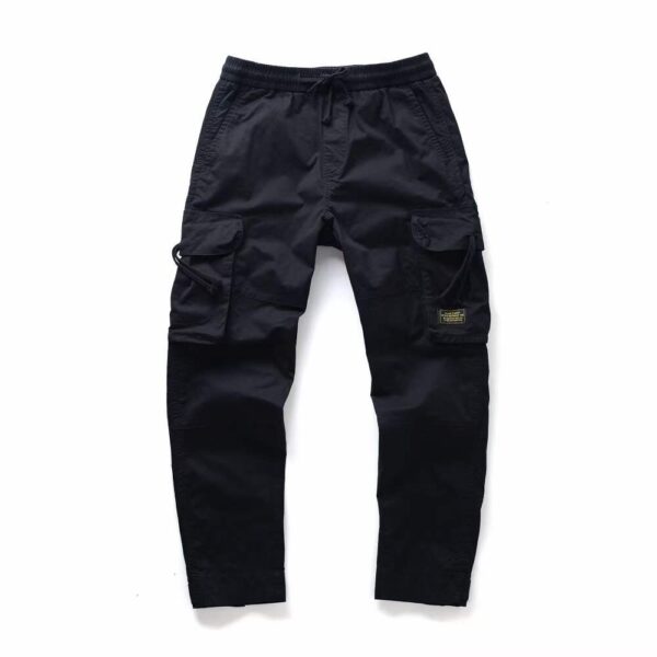 military style retro cargo tight twill micro elastic loose cargo pants - Image 5