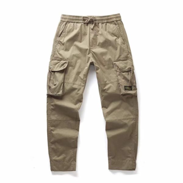 military style retro cargo tight twill micro elastic loose cargo pants 18