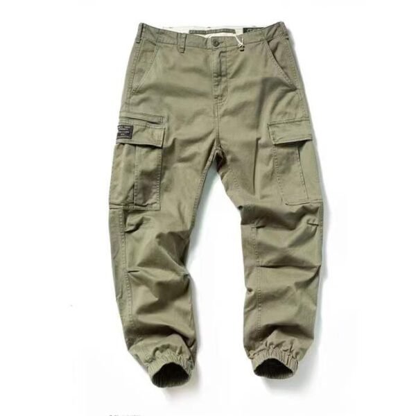 zipper overalls classic tooling pockets cotton fabric retro joggers 20