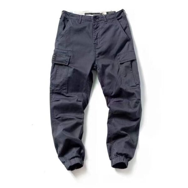 zipper overalls classic tooling pockets cotton fabric retro joggers 19