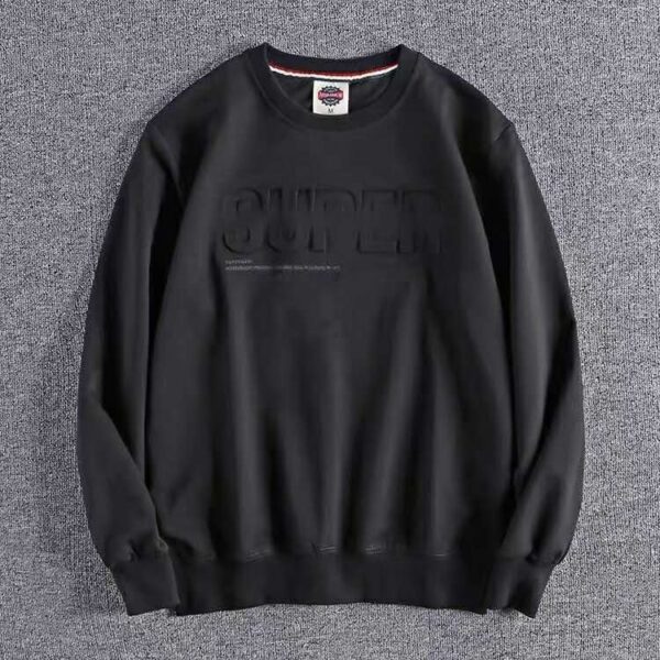 #AR202 Crewneck High Quality Jumper Pullover Three dimensional highlighting of letters Men Sweater - Image 3