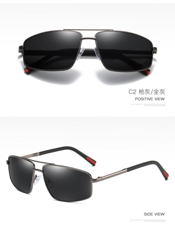 JM0009#TR90 UV400 MEN'S FASHION mental frame polarized sunglasses outdoor stylish 24