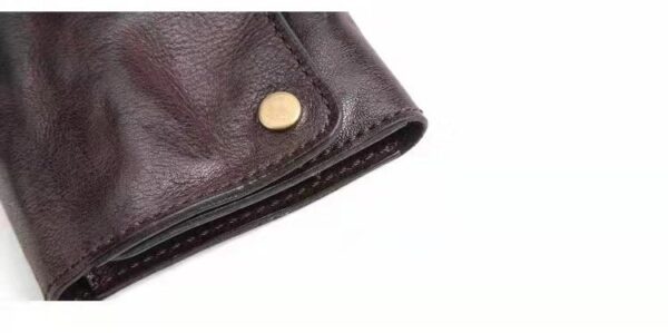 Genuine leather Anti-theft deduction Men's hand purse retro zipper - Image 6