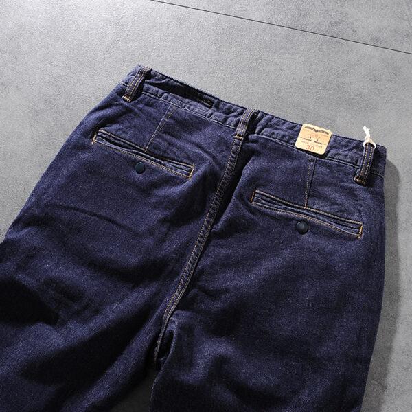 D. STRANIK autumn/winter American heavy texture blue dyed men's jeans young men's trousers DS1275