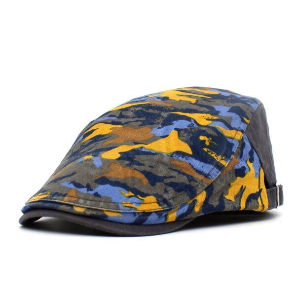 Fashion new camouflage printed beret women's cap travel cap forward hat men's hat wholesale