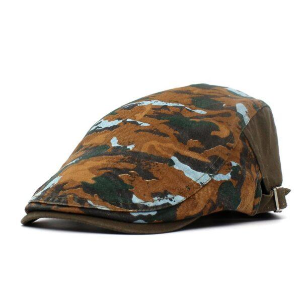 Fashion new camouflage printed beret women's cap travel cap forward hat men's hat wholesale