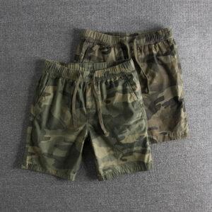 8186 wash personality camouflage tide pure cotton loose waist summer foreign trade original single men's shorts casual pants