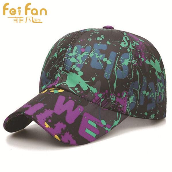 New baseball Korean cap embroidered letter men's and women's sports running color paint to do the old six-piece hat hot sales