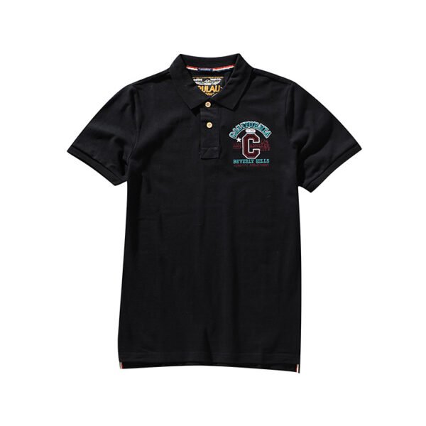 Spring and summer new American simple original letter embroidery men's collar short-sleeved POLO shirt half-sleeve PK505
