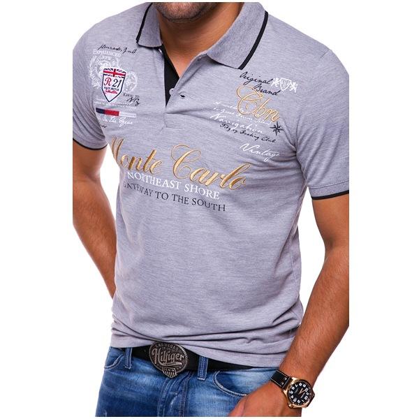 Cross-border men's summer short-sleeve polo shirt men's lapel printed T-shirt youth casual business men's polo shirt