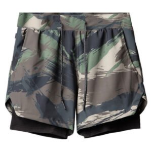 New double-decker sports shorts men's running training woven five-point pants trend camouflage basketball pants wholesale