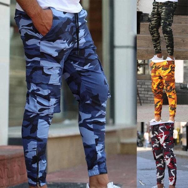 Crazy muscle camouflage trousers men's sports casual pants small feet fast dry fitness pants bunch running sweatpants men