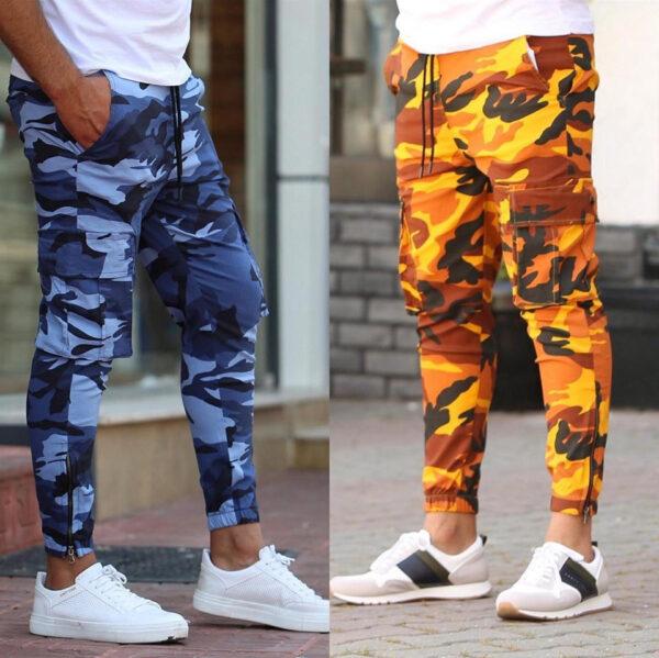 Crazy muscle camouflage trousers men's sports casual pants small feet fast dry fitness pants bunch running sweatpants men