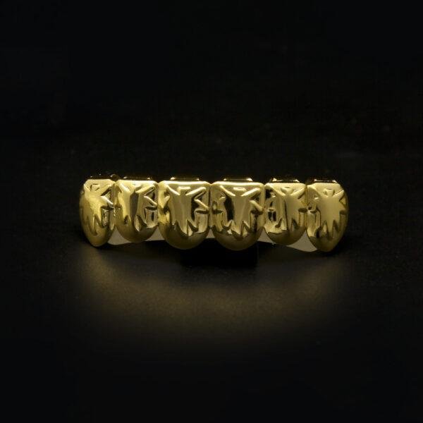 Hip-hop maple leaf 24K gold brace Halloween teethgrillsrapper fashion hip-hop accessories
