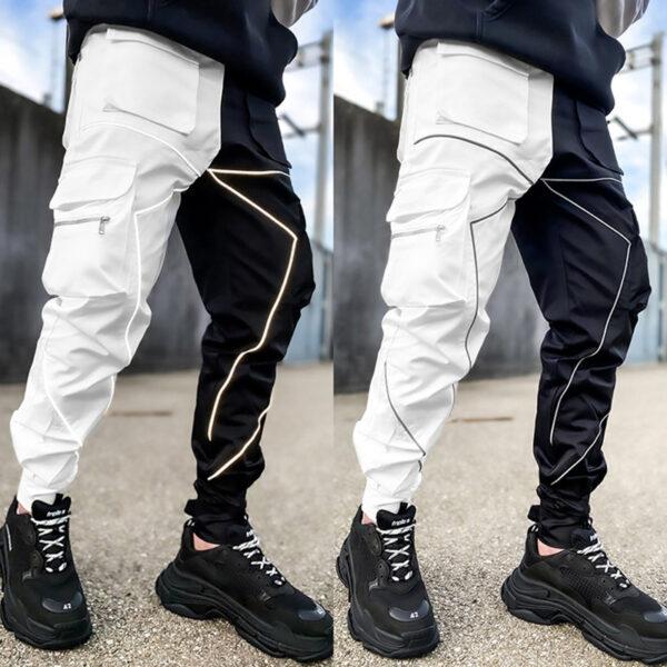 Foreign trade autumn new casual pants men's Korean version of the tide brand multi-bag work pants loose straight outdoor running pants