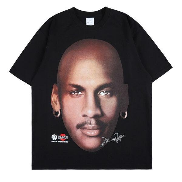 NAGRI men's wear avatar short sleeves 2020 new summer 100 loose-fitting men's T-shirt high street men's and women's trend