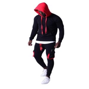 Muscle Dr. cross-border light board Europe and the United States new spring sports suit men's hooded weiwei pants set
