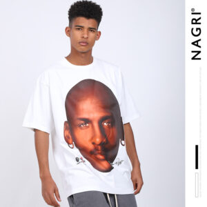 NAGRI men's wear avatar short sleeves 2020 new summer 100 loose-fitting men's T-shirt high street men's and women's trend